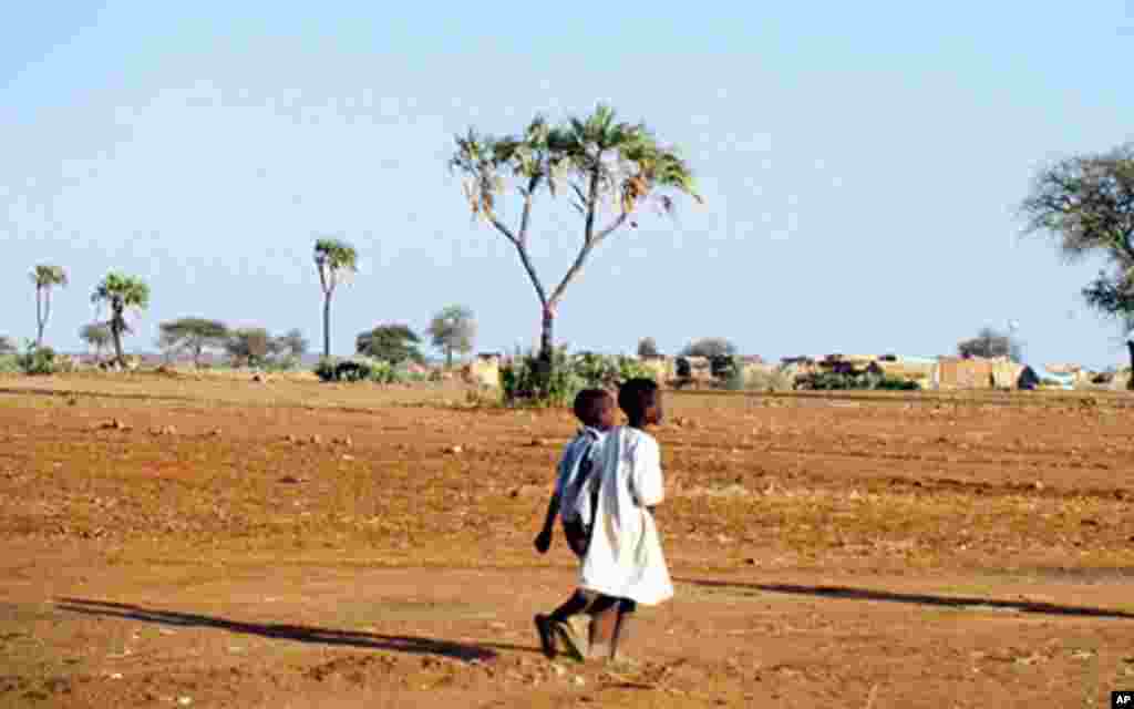 Pockets of green dot Darfur. The land is arable, but infrastructure to collect rainwaters is almost nonexistent.