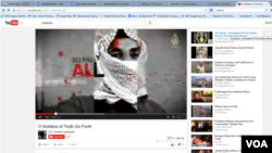 Tin tặc, tuyên bố là những kẻ trung thành với nhóm Nhà nước Hồi giáo, chiếm tài khoản YouTube của CENTCOM trong một khoản thời gian ngắn, 12/1/15