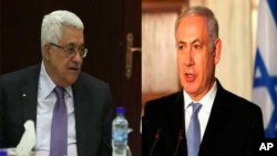 Le président Abbas (à gauche) et le Premier ministre Netanyahu (à droite)
