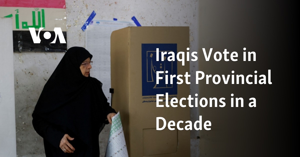 Iraqis Vote in First Provincial Elections in a Decade