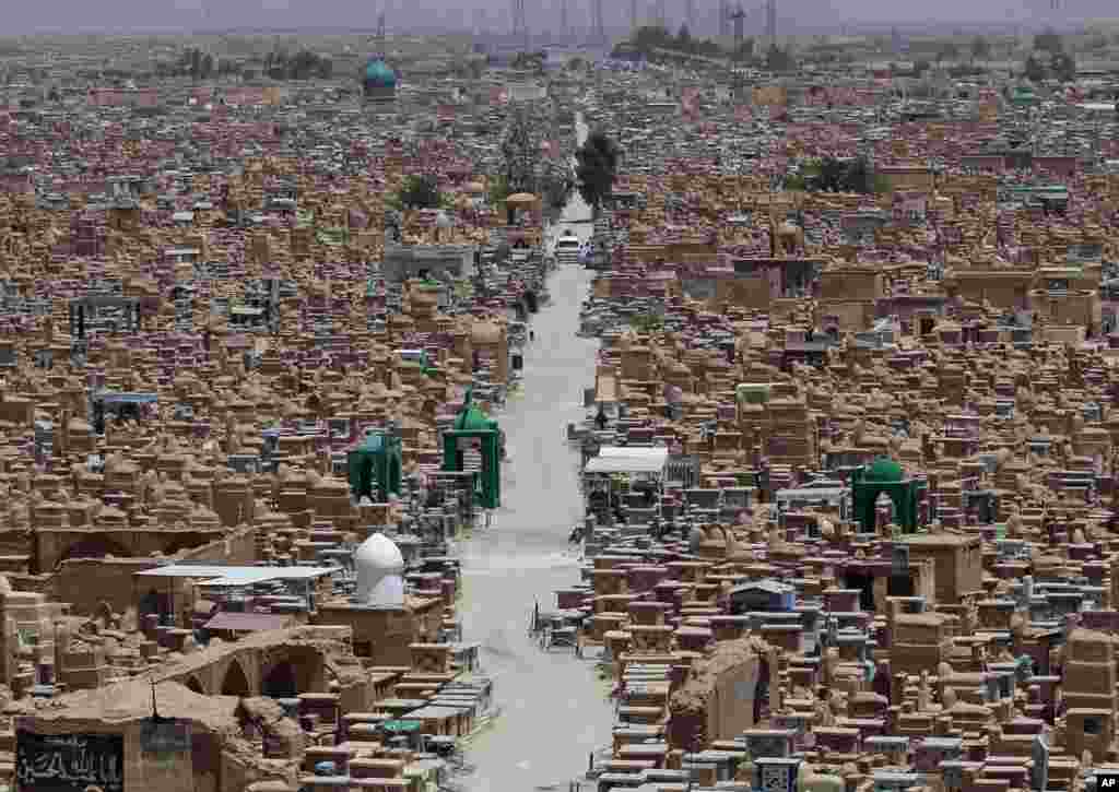A view of the Wadi al-Salam, or &quot;Valley of Peace&quot; cemetery in the Shiite holy city of Najaf, 160 kilometers south of Baghdad, Iraq, July 1, 2014.