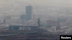 The inter-Korean Kaesong Industrial Complex is seen in this picture taken near the truce village of Panmunjom in Paju, about 55 km (34 miles) north of Seoul April 23, 2013. 