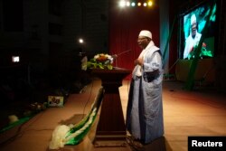 Presidential candidate Ibrahim Boubacar Keita speaks at a campaign rally in Bamako, Mali, July 21, 2013.