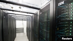 Servers for data storage are seen at Advania's Thor Data Center in Hafnarfjordur, Iceland August 7, 2015.