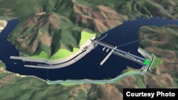 A computer image of the proposed Pak Beng hydropower dam. (Courtesy photo of Pak Beng hydropower project)