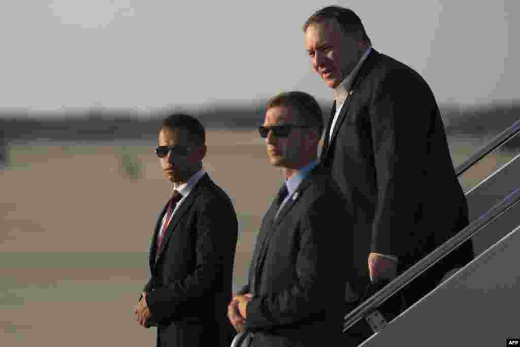 بازگشت مایک پمپئو، وزیر خارجه آمریکا به واشنگتن پس از سفرهای مهمی به شرق آسیا، افغانستان، امارات متحده عربی و بروکسل، محل برگزاری اجلاس سران ناتو