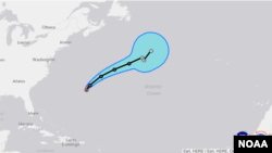 Se espera que Nicole produzca entre 13 y 20 cm de lluvia esta noche sobre Bermuda.