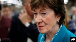 代表缅因州的美国参议员苏珊·柯林斯（Susan Collins）（2017年8月17日）