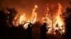 یونان کے ڈاڈیا نیشنل پارک میں فائرفائٹرز آگ بجھانے کی کوشش کر رہے ہیں۔ 3 ستمبر 2023
