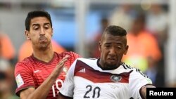 Jerome Boateng, lors de son match de football du Groupe G de la Coupe du Monde 2014 à Fonte Nova de Salvador, le 16 juin 2014. 