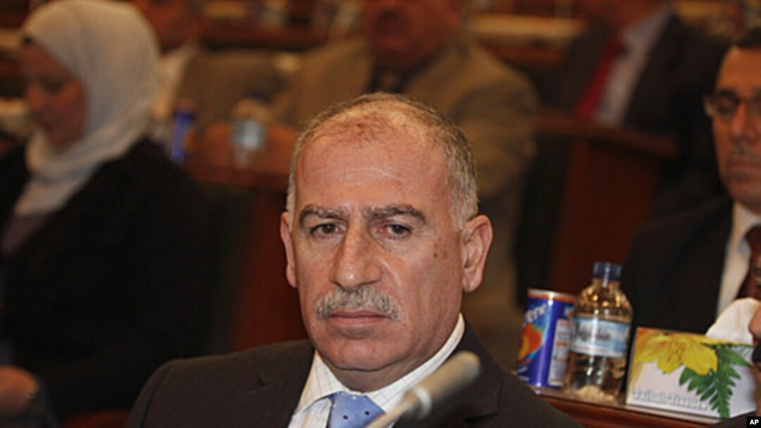 Iraq's Parliament Speaker Osama al-Nujaifi during a meeting for the main Sunni-backed bloc in Baghdad, January 29, 2012