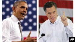 Tổng thống Obama (trái) và ông Romney