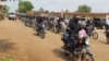 FILE - Boda boda drivers in Juba, South Sudan in July, 2023. 