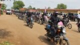 FILE - Boda boda drivers in Juba, South Sudan in July, 2023. 