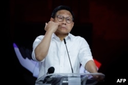 Cawapres Muhaimin Iskandar di Jakarta Convention Center (JCC) di Jakarta, 21 Januari 2024. (Yasuyoshi CHIBA / AFP)