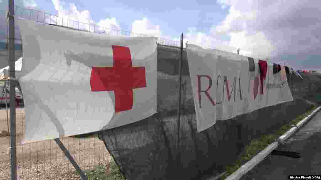 The center run by the Italian Red Cross for the migrants in Rome (Nicolas Pinault/VOA).