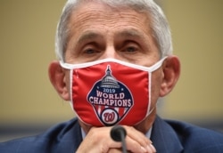 Anthony Fauci, Direktur National Institute for Allergy and Infectious Diseases, Jumat, 31 Juli 2020 di Capitol Hill di Washington. (Foto: Kevin Dietsch/Pool via AP)