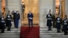 France's newly appointed Prime Minister Francois Bayrou looks on after the handover ceremony at the Hotel Matignon , the Prime Minister residence, in Paris, Dec. 13, 2024.