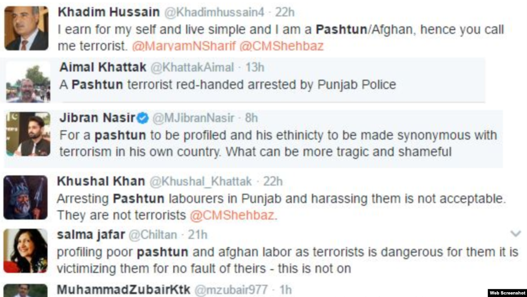 Reation against Punjab police circular about Pashtuns