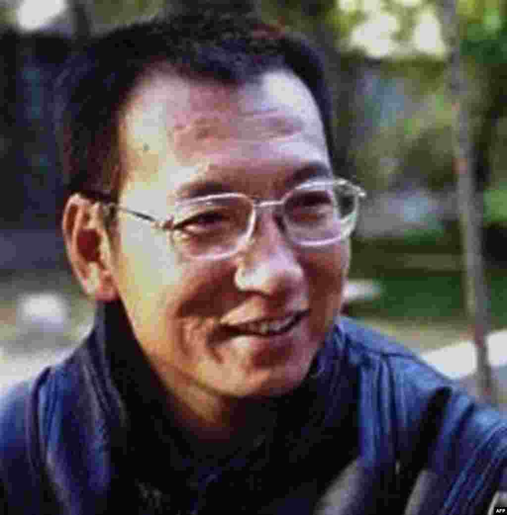 This undated image provided by Voice of America shows Chinese dissident Liu Xiaobo who won the 2010 Nobel Peace Prize Friday Oct. 8, 2010. (AP Photo/voanews.com)