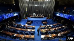 FILE - A general view of the Brazilian Senate plenary in Brasilia, Dec. 13, 2016.