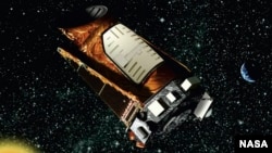 This artist's rendering provided by NASA shows the Kepler space telescope.