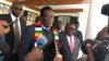 President Emmerson Mnangagwa speaking to reporters after meeting former U.N. secretary general Kofi Annan in Harare says Zimbabwe Electoral Commission is independent and professional to run a credible election, July 20, 2018. (S. Mhofu/VOA)