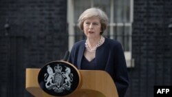 Theresa May, 10 Downing Street, Londres, le 13 juillet 2016. (PHOTO / OLI SCARFFOLI SCARFF/AFP/Getty Images) 