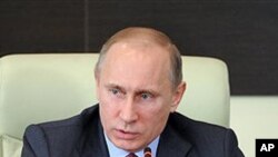 Russian Prime Minister Vladimir Putin speaks during a meeting in Moscow, January 26, 2012.