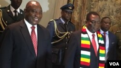 VaCyril Ramaphosa naVaEmmerson Mnangagwa