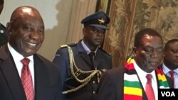 UMongameli Cyril Ramaphosa loMongameli Emmerson Mnangagwa