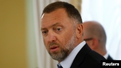 Russian metals tycoon Oleg Deripaska is seen before a meeting at the Konstantinovsky Palace in St. Petersburg, Russia, Aug. 9, 2016.