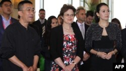 Frances Adamson, center, the head of Australia's Department of Foreign Affairs and Trade, acknowledges during a parliamentary hearing that Canberra's relationship with China is enduring a period of complexity and difficulty.