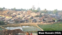 Un camp de réfugiés rohingyas au Bangladesh. 