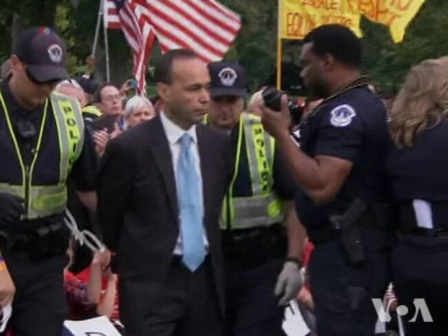 Congressmen Among 200 Arrested at Immigration Rally