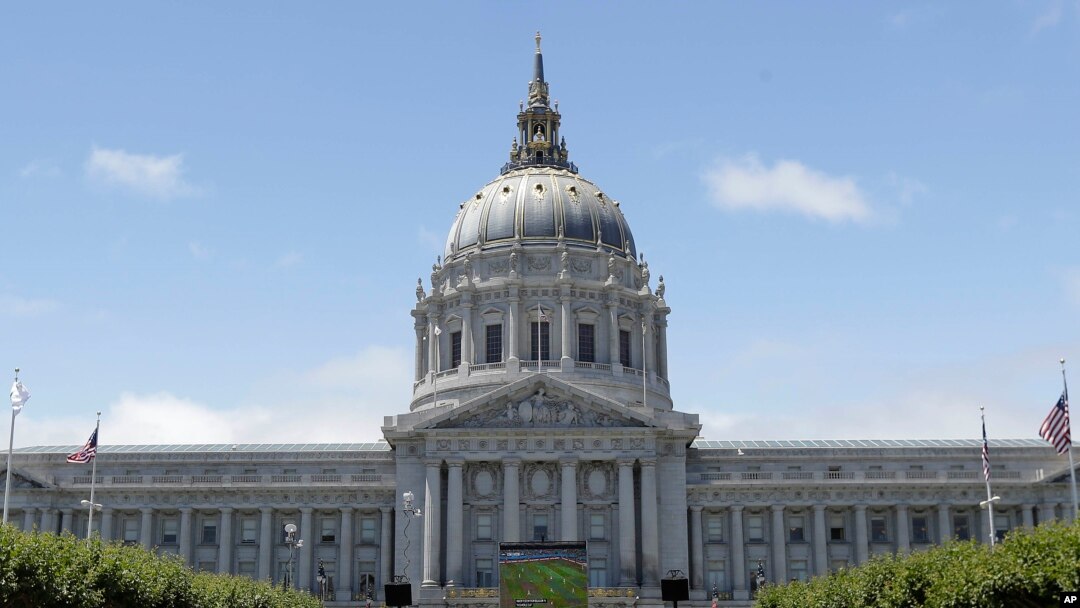 FILE - San Francisco City Hall is seen in a July 1, 2014, photo. City officials are to clarify guidelines under which federal deportation authorities should be contacted if an immigrant in the U.S. illegally is detained.