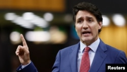 El primer ministro canadiense Justin Trudeau habla en el parlamento en Ottawa, el 23 de octubre de 2024. REUTERS