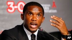 Samuel Eto'o, le président de la fédération camerounaise de football.