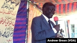 South Sudan opposition leader Lam Akol, shown here giving a speech at the University of Juba in 2013, has filed a legal complaint against President Salva Kiir's order to expand the number of states from 10 to 28.