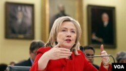 Sekretè Deta Ameriken an Hillary Clinton (AP Photo/Jose Luis Magana)
