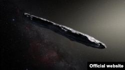 Artist's rendering of Oumuamua as it passed through the solar system after its discovery in October 2017. (Image Credit: European Southern Observatory/M. Kornmesser via NASA)