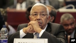 Cape Verde President Pedro Pires looks on during the closing session of the 17th African Union Summit, Friday, July 1, 2011. (AP Photo/Rebecca Blackwell)