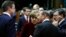 Britain's Prime Minister David Cameron (L-R), Germany's Chancellor Angela Merkel, Romania's President Traian Basescu and European Commission President Jose Manuel Barroso attend a European leaders emergency summit on Ukraine, March 6, 2013.