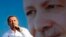 Turkey's Prime Minister and presidential candidate Tayyip Erdogan addresses his supporters during an election rally in Istanbul, Aug. 3, 2014.