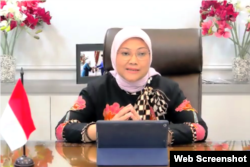 Menteri Tenaga Kerja Ida Fauziyah. (Foto: VOA/Nurhadi)