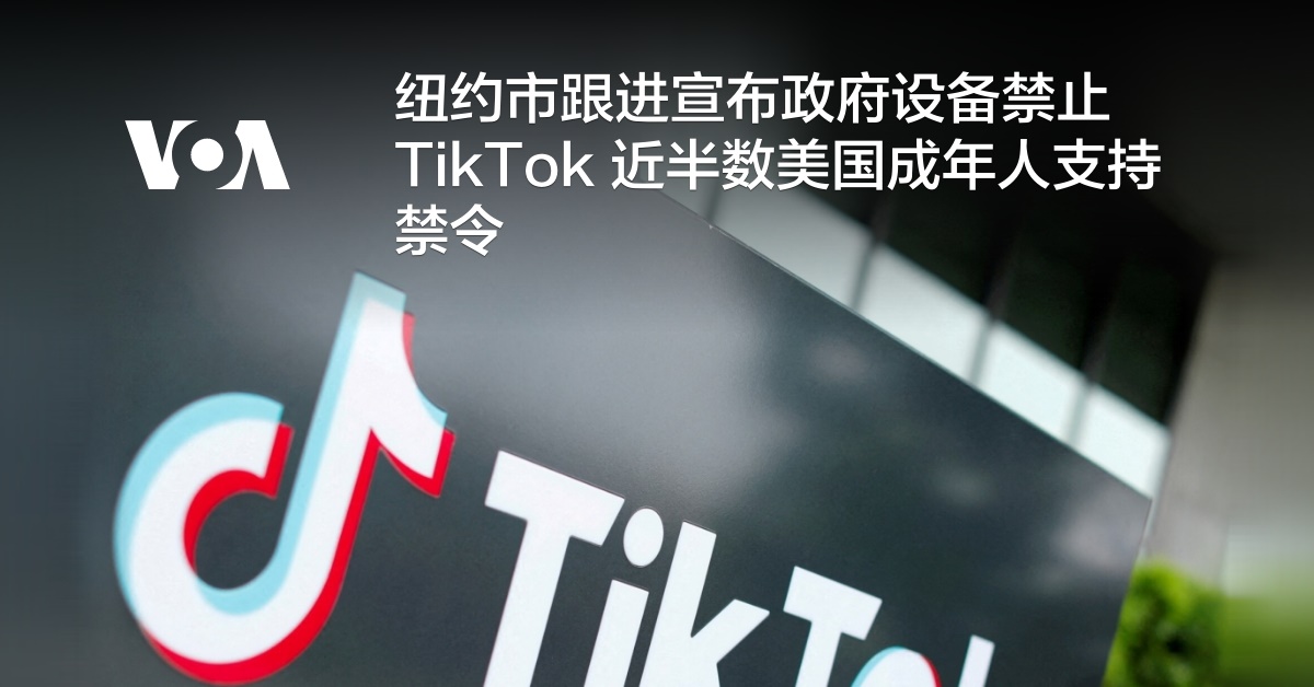 纽约市跟进宣布政府设备禁止TikTok 近半数美国成年人支持禁令