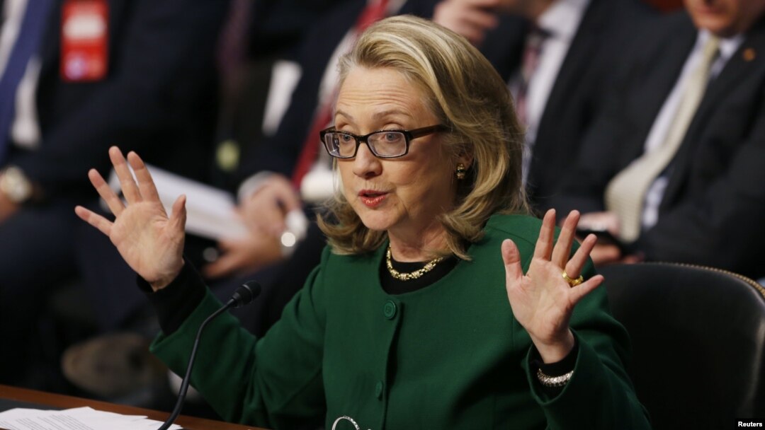 Menlu AS Hillary Clinton saat memberikan kesaksian di depan Komite Senat AS soal serangan di Banghazi (23 Januari 2013). 