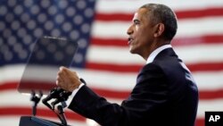 FILE - President Barack Obama speaks at MacDill Air Force Base in Tampa, Fla., about the administration's approach to counterterrorism, Dec. 6, 2016.