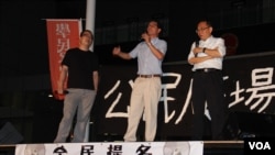 香港学生市民集会要求全民提名全民普选 