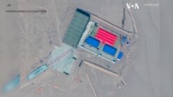 卫星图像显示中国建造模拟美国航母标靶